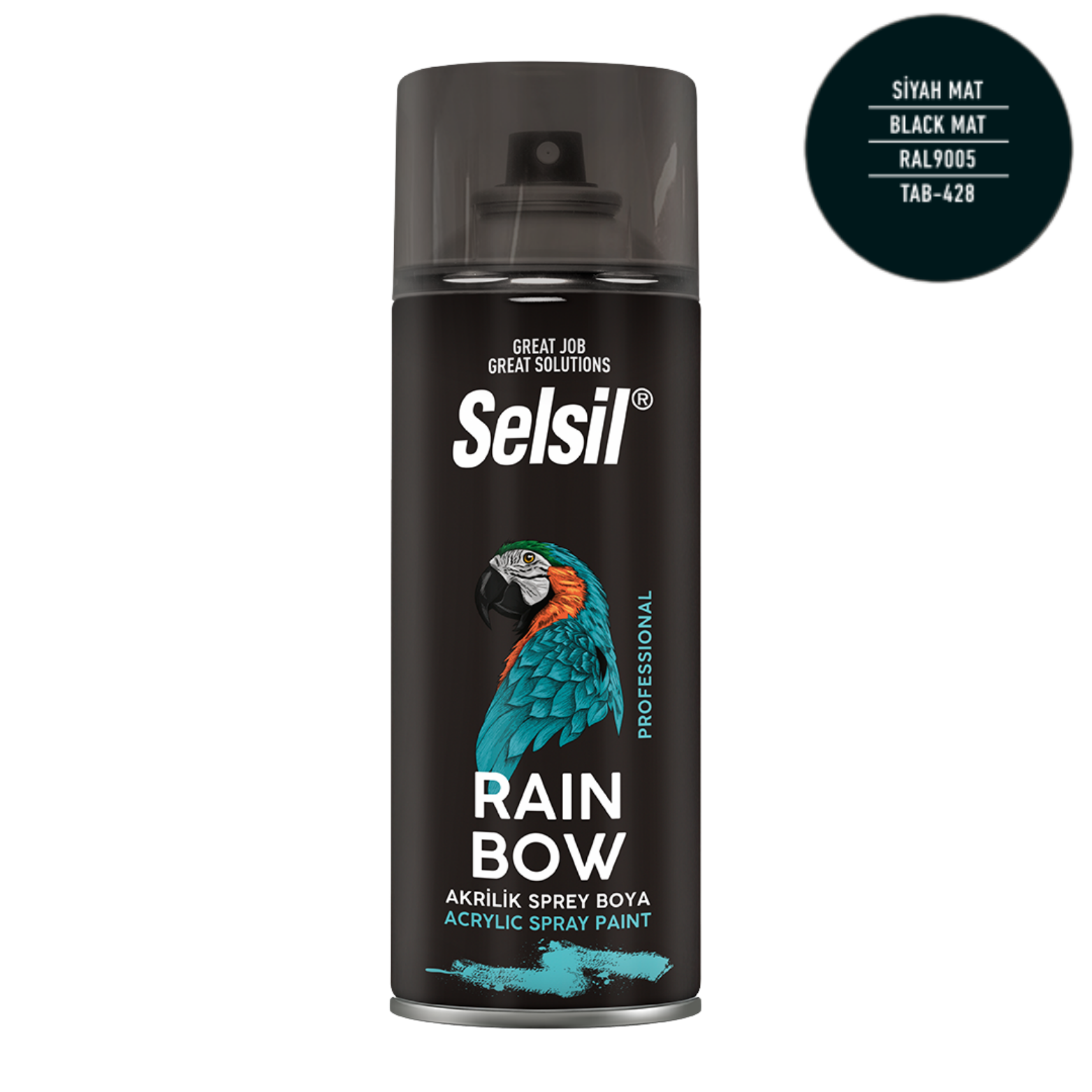 SELSİL SPREY BOYA RAL9005M MAT SİYAH 400 ML